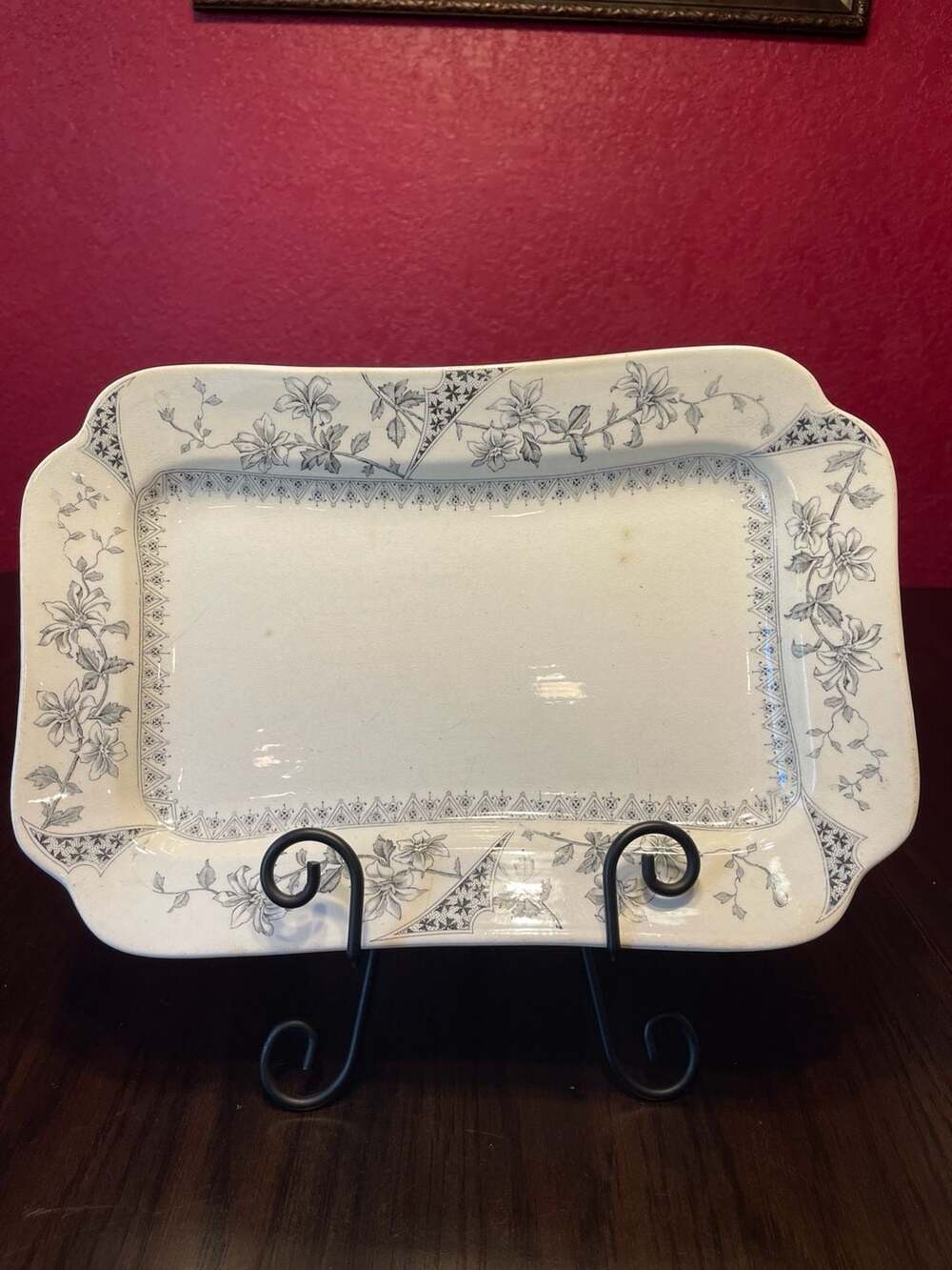 Antique Dalehall Pottery Co 13 1/2 inch Rectangular Serving Platter